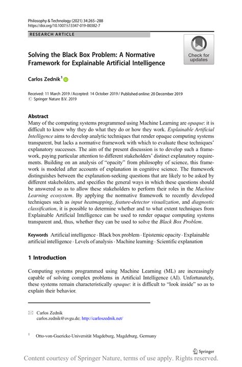 Solving the Black Box Problem: A Normative Framework for.